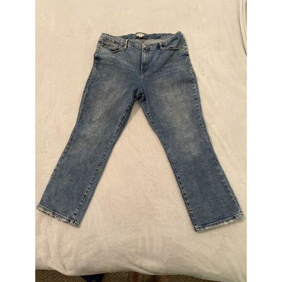 GOOD AMERICAN Good Legs Straight High Rise Jeans Size 18 GLSNF740OP - Picture 1 of 10
